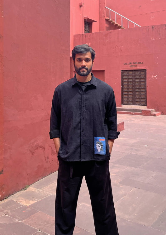 The 'taste-maker' Overshirt- Black