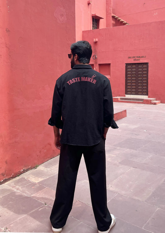 The 'taste-maker' Overshirt- Black