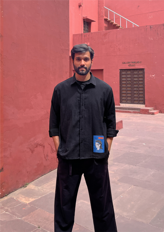 The 'taste-maker' Overshirt- Black
