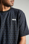 Black oversized printed T shirt